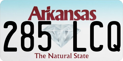 AR license plate 285LCQ