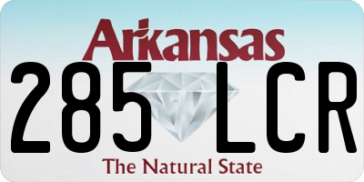 AR license plate 285LCR