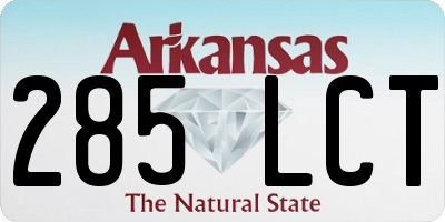 AR license plate 285LCT