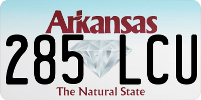 AR license plate 285LCU