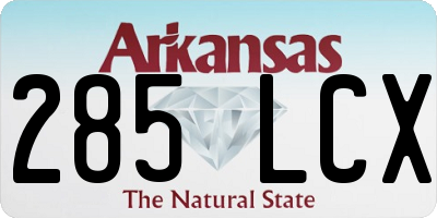 AR license plate 285LCX