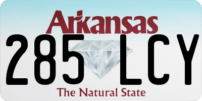 AR license plate 285LCY