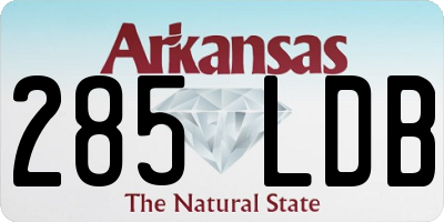 AR license plate 285LDB