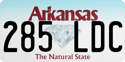 AR license plate 285LDC