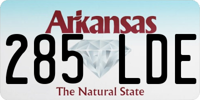 AR license plate 285LDE