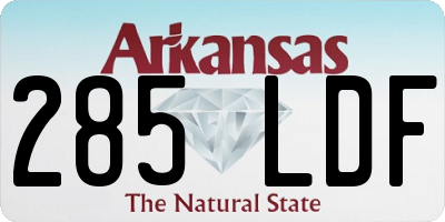 AR license plate 285LDF