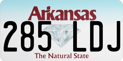 AR license plate 285LDJ