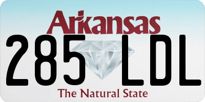 AR license plate 285LDL
