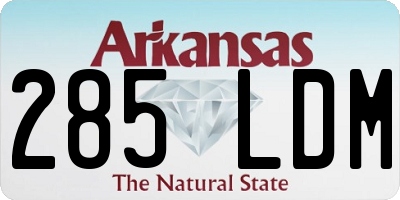 AR license plate 285LDM