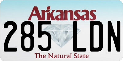 AR license plate 285LDN