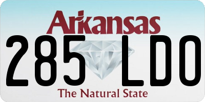 AR license plate 285LDO