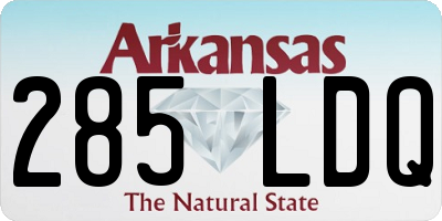 AR license plate 285LDQ