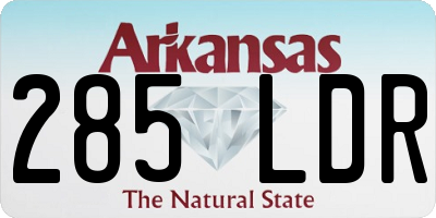 AR license plate 285LDR