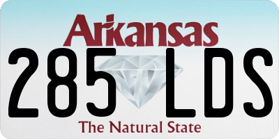 AR license plate 285LDS