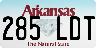 AR license plate 285LDT