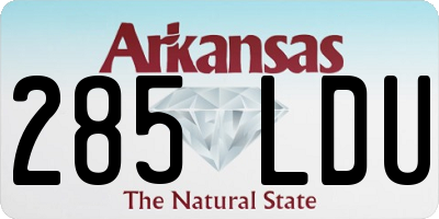 AR license plate 285LDU