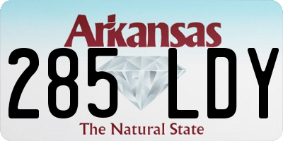AR license plate 285LDY