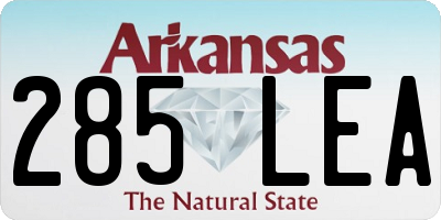 AR license plate 285LEA
