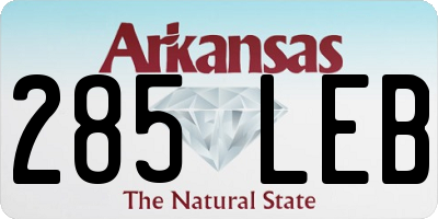 AR license plate 285LEB
