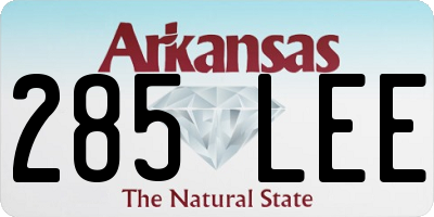AR license plate 285LEE