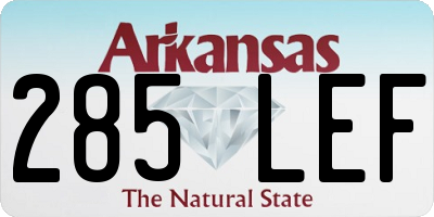 AR license plate 285LEF