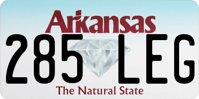 AR license plate 285LEG