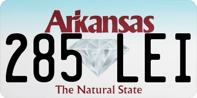 AR license plate 285LEI