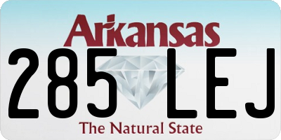 AR license plate 285LEJ