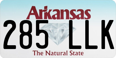 AR license plate 285LLK