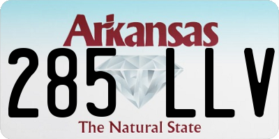 AR license plate 285LLV