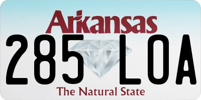 AR license plate 285LOA