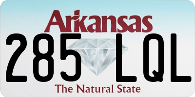 AR license plate 285LQL
