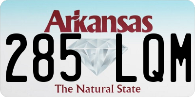 AR license plate 285LQM