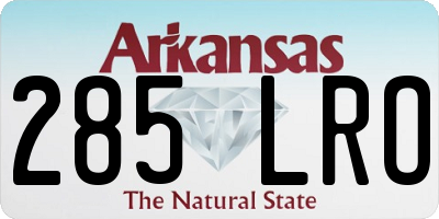 AR license plate 285LRO