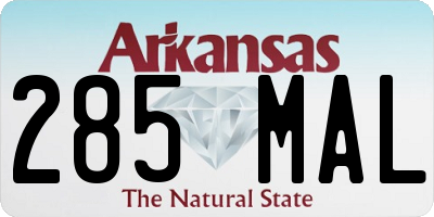 AR license plate 285MAL
