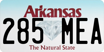 AR license plate 285MEA