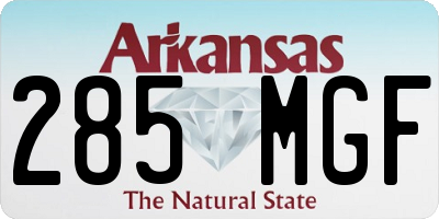 AR license plate 285MGF