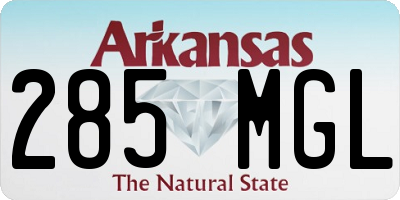 AR license plate 285MGL