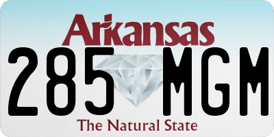 AR license plate 285MGM