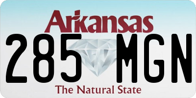 AR license plate 285MGN