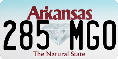 AR license plate 285MGO