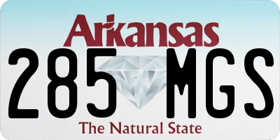 AR license plate 285MGS