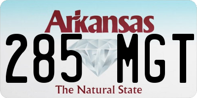 AR license plate 285MGT