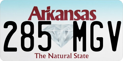 AR license plate 285MGV