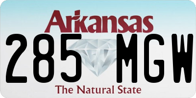 AR license plate 285MGW