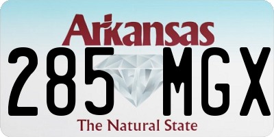 AR license plate 285MGX