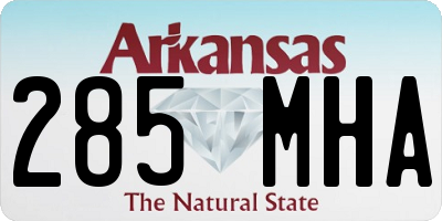 AR license plate 285MHA