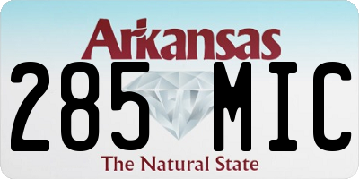 AR license plate 285MIC