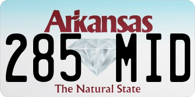 AR license plate 285MID