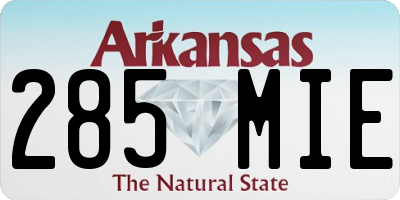 AR license plate 285MIE